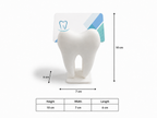Tooth-Shaped Business Card Holder — 3D Printed Desk Organizer