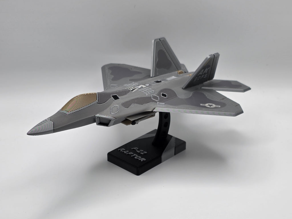 F-22 Raptor Scale Model — 3D Printed Fighter Jet Display