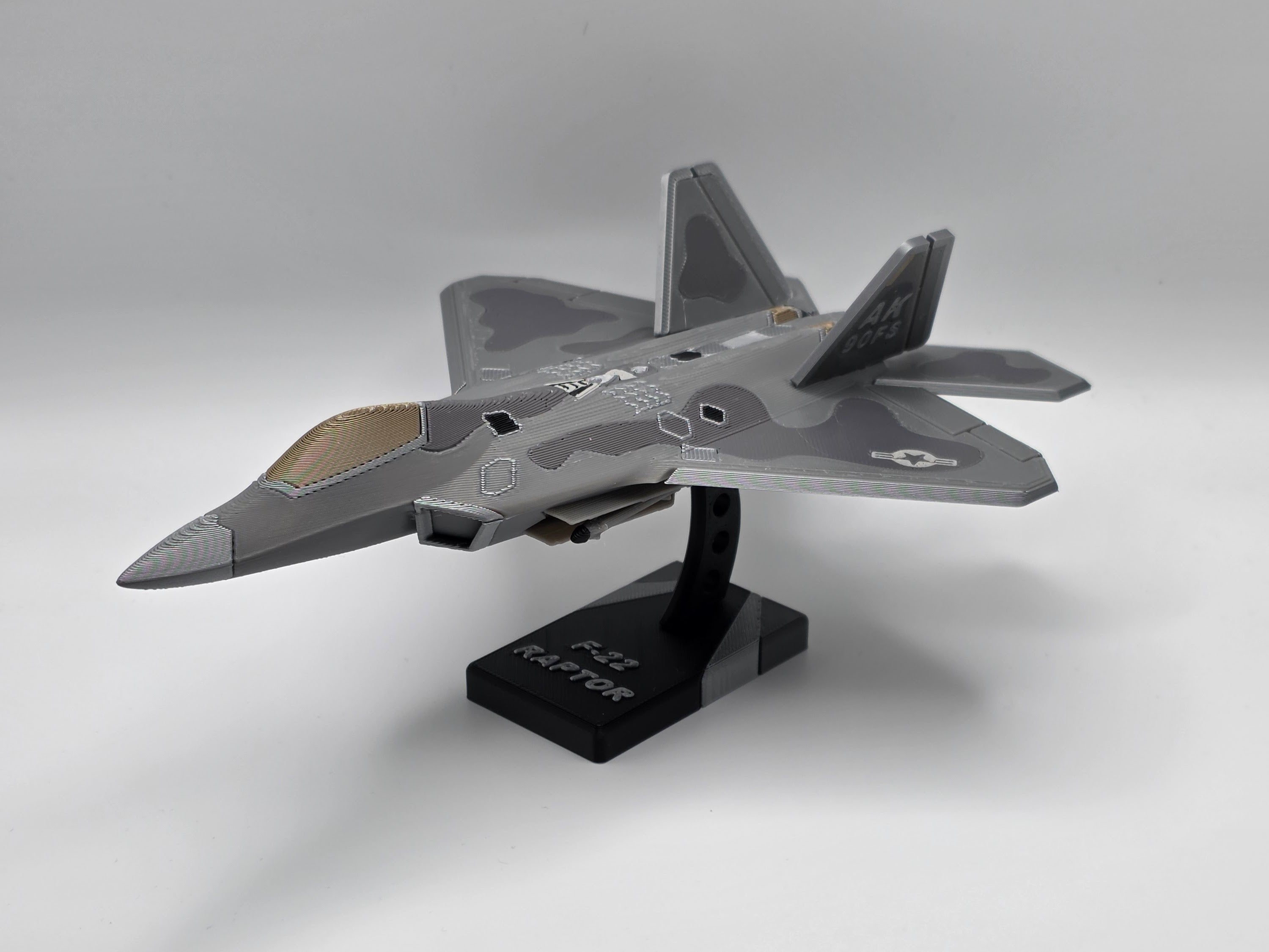 F-22 Raptor Scale Model — 3D Printed Fighter Jet Display