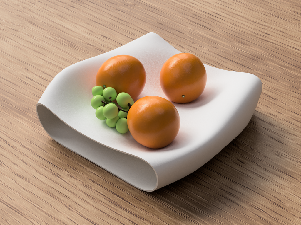3D Printed Wave Fruit Tray — Sculptural Fruit Bowl for Modern Home Decor