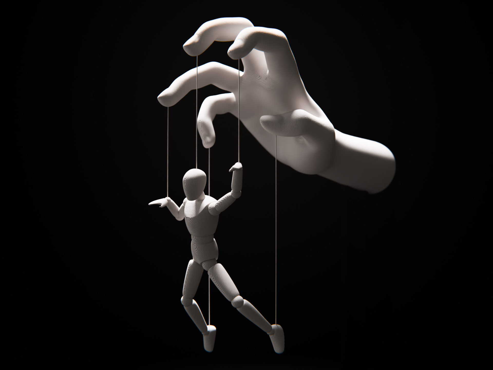 Puppet Master Desk Sculpture — Dark Art Figurine & Philosophical Decor Piece