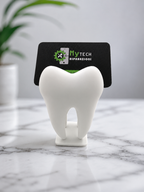 Tooth-Shaped Business Card Holder — 3D Printed Desk Organizer