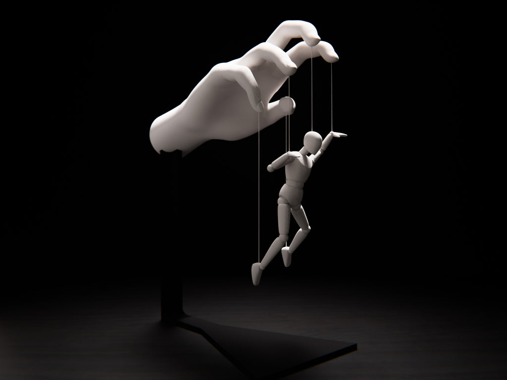 Puppet Master Desk Sculpture — Dark Art Figurine & Philosophical Decor Piece