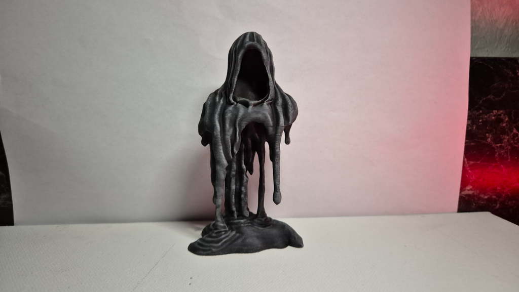 Melting Grim Reaper Figurine — Gothic Horror Desk Decor & Dark Art Collectible
