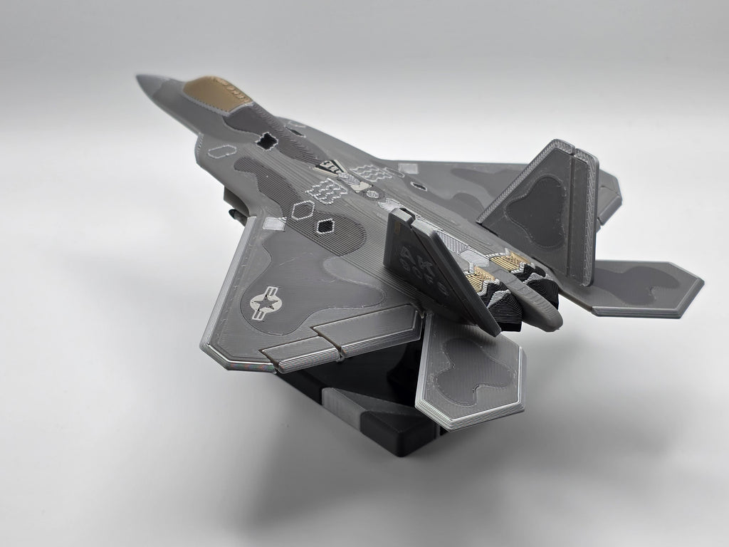 F-22 Raptor Scale Model — 3D Printed Fighter Jet Display