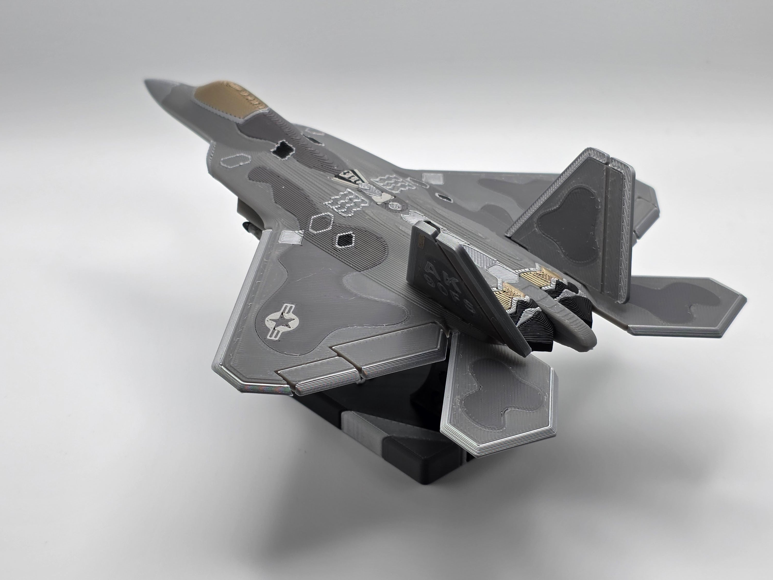 F-22 Raptor Scale Model — 3D Printed Fighter Jet Display