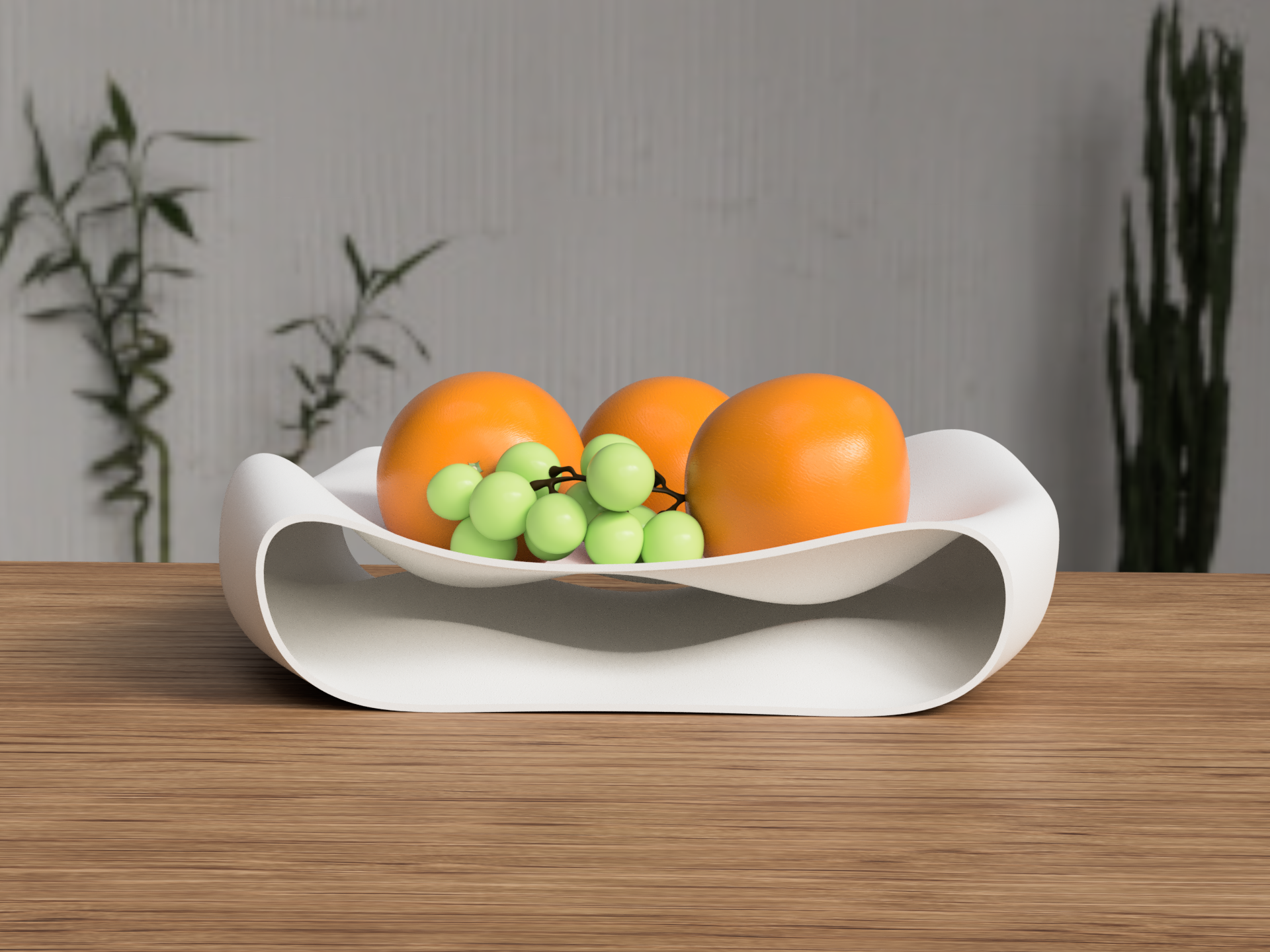 3D Printed Wave Fruit Tray — Sculptural Fruit Bowl for Modern Home Decor