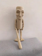 Tung Tung Tung Sahur Action Figure | 6-Inch Meme Toy | Italian Brainrot Collectible | 3D Printed Articulated Model with Bat | Funny Viral Figurine Gift | Brown (Pack of 1)