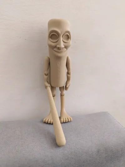 Tung Tung Tung Sahur Action Figure | 6-Inch Meme Toy | Italian Brainrot Collectible | 3D Printed Articulated Model with Bat | Funny Viral Figurine Gift | Brown (Pack of 1)