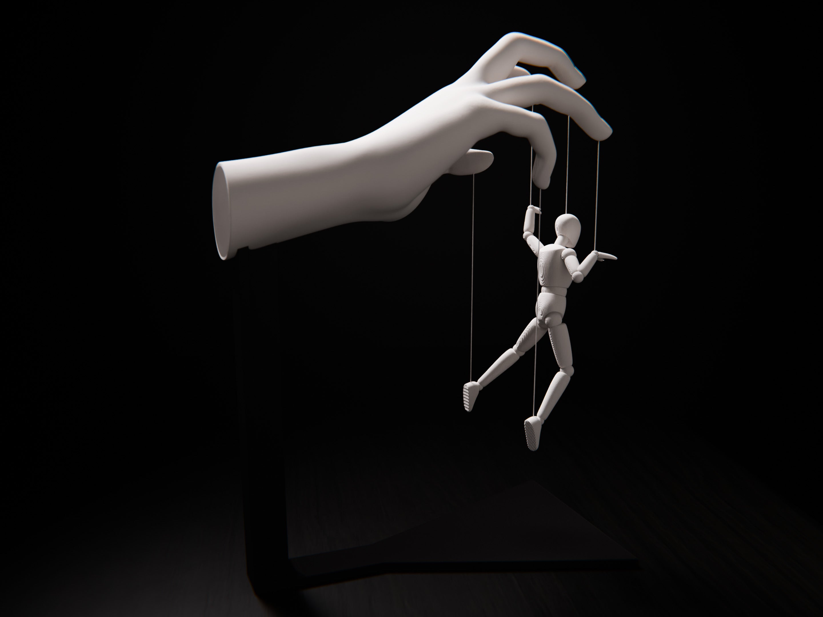 Puppet Master Desk Sculpture — Dark Art Figurine & Philosophical Decor Piece
