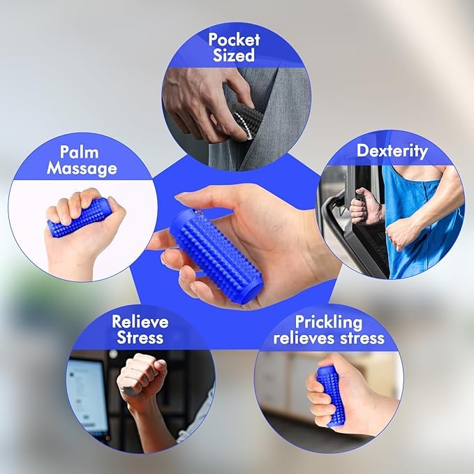 Acupressure Massage Roller — Portable Hand, Foot & Palm Stress Relief Tool (Pack of 2)