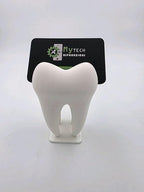 3D Printed Tooth Shape Card Holder Toy | Mini Dental Model Desk Accessory | Educational Tooth Model for Kids | Creative Visiting Card & Note Holder | Plastic Display Stand for Study Table