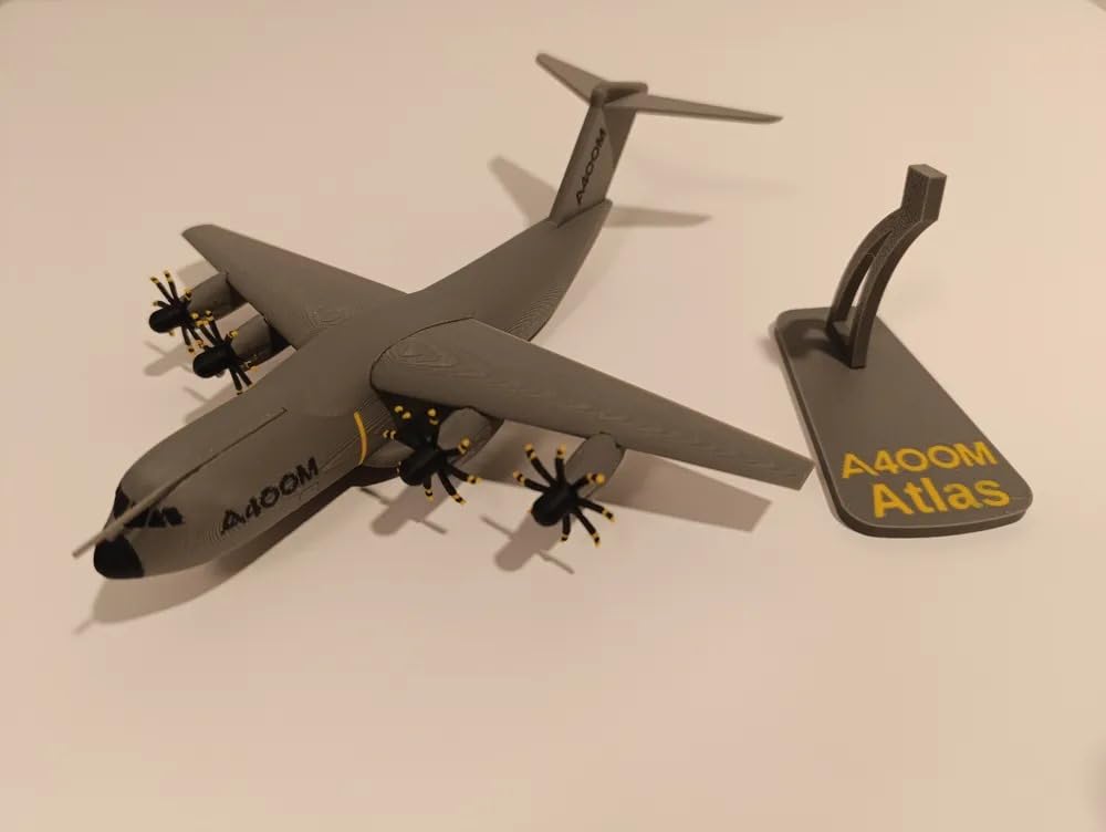 3D Printed Large Transport Aircraft Model Kit | Buildable DIY Airplane Toy with Detailed Parts | Kids Educational Assembly Plane | Creative Desktop Display Model for Boys & Girls