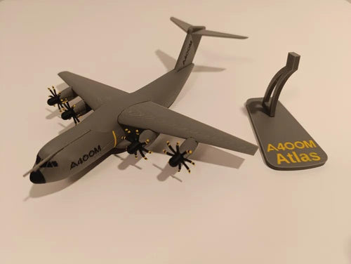 3D Printed Large Transport Aircraft Model Kit | Buildable DIY Airplane Toy with Detailed Parts | Kids Educational Assembly Plane | Creative Desktop Display Model for Boys & Girls