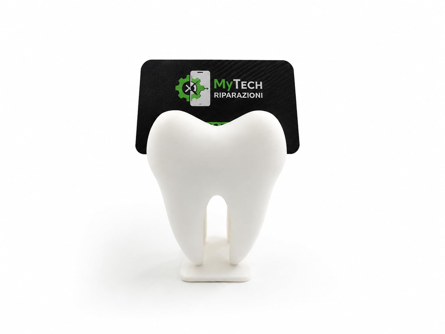 3D Printed Tooth Shape Card Holder Toy | Mini Dental Model Desk Accessory | Educational Tooth Model for Kids | Creative Visiting Card & Note Holder | Plastic Display Stand for Study Table