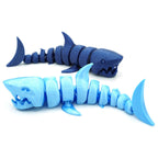 3D Printed Articulated Shark – Flexible Fidget Shark Figure for Kids & Adults | Stress Relief Desk Toy | Unique Ocean Animal Gift, Cool 3D Printed Toy for Fun & Decoration