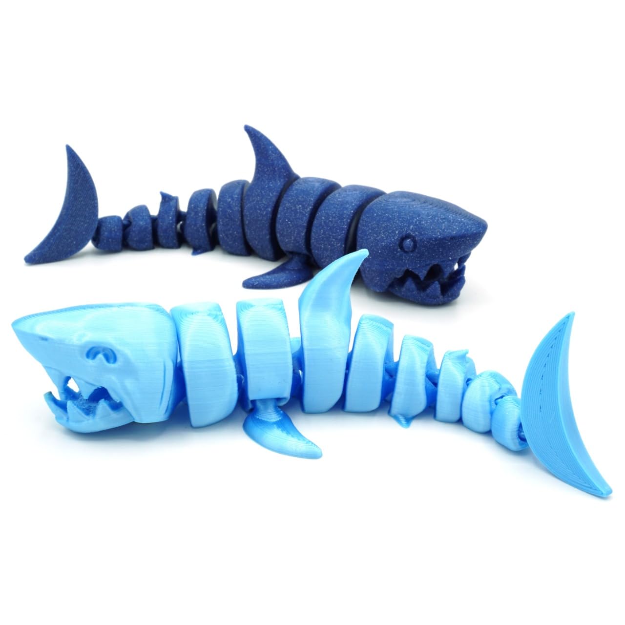 3D Printed Articulated Shark – Flexible Fidget Shark Figure for Kids & Adults | Stress Relief Desk Toy | Unique Ocean Animal Gift, Cool 3D Printed Toy for Fun & Decoration
