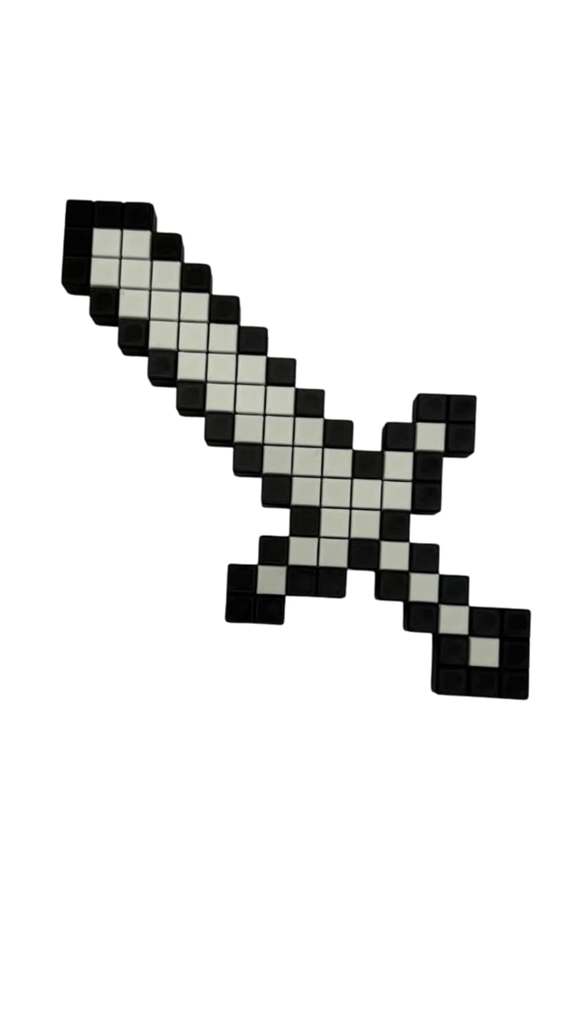 Pixel Sword Toy for Kids – 3D Pixelated Sword for Role Play & Costume Cosplay – Safe Lightweight Battle Toy for Boys & Girls – Gaming Style Sword Gift for Kids Ages 3+