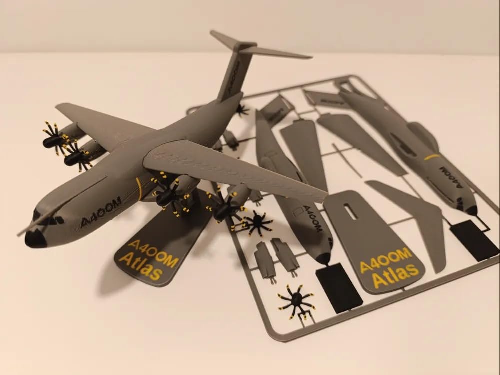 3D Printed Large Transport Aircraft Model Kit | Buildable DIY Airplane Toy with Detailed Parts | Kids Educational Assembly Plane | Creative Desktop Display Model for Boys & Girls