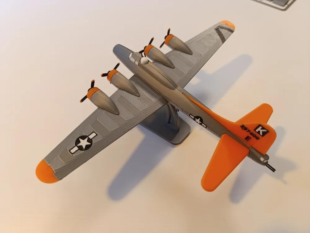 3D Printed Multi-Engine Vintage Bomber Aircraft Model Kit | Detailed DIY Assembly Airplane Toy for Kids & Collectors |Creative Aviation Display Model for Boys & Girls