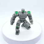 3D Printed Articulated Robot Action Figure Toy – Fully Poseable Mech Warrior Model for Kids & Collectors | Movable Joints Sci-Fi Robot Toy | Grey & Green