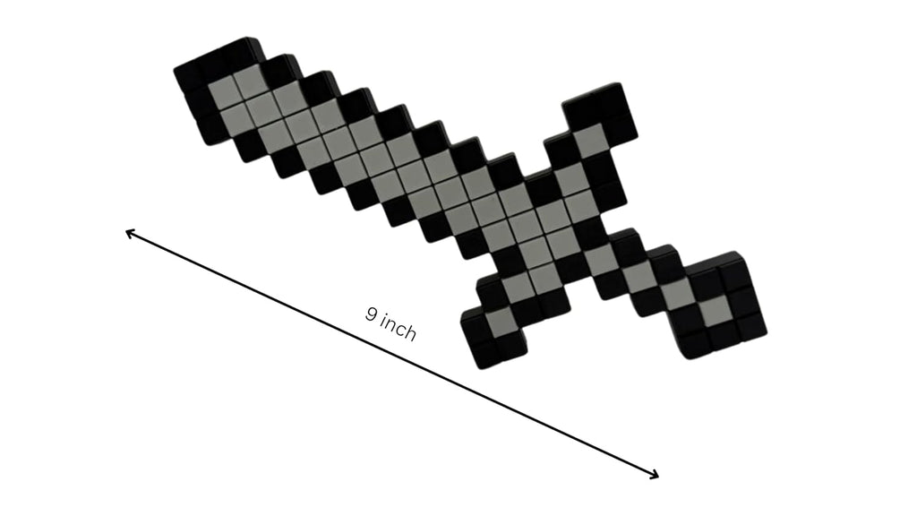 Pixel Sword Toy for Kids – 3D Pixelated Sword for Role Play & Costume Cosplay – Safe Lightweight Battle Toy for Boys & Girls – Gaming Style Sword Gift for Kids Ages 3+