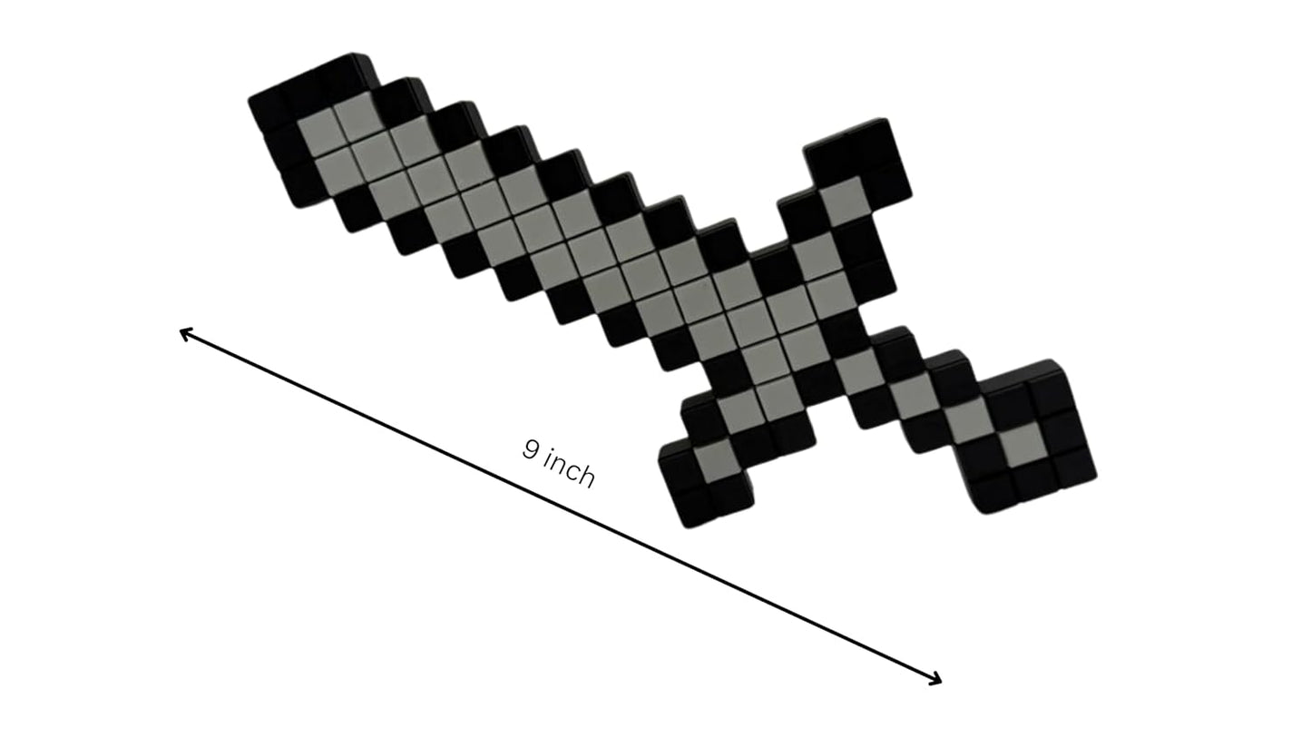 Pixel Sword Toy for Kids – 3D Pixelated Sword for Role Play & Costume Cosplay – Safe Lightweight Battle Toy for Boys & Girls – Gaming Style Sword Gift for Kids Ages 3+