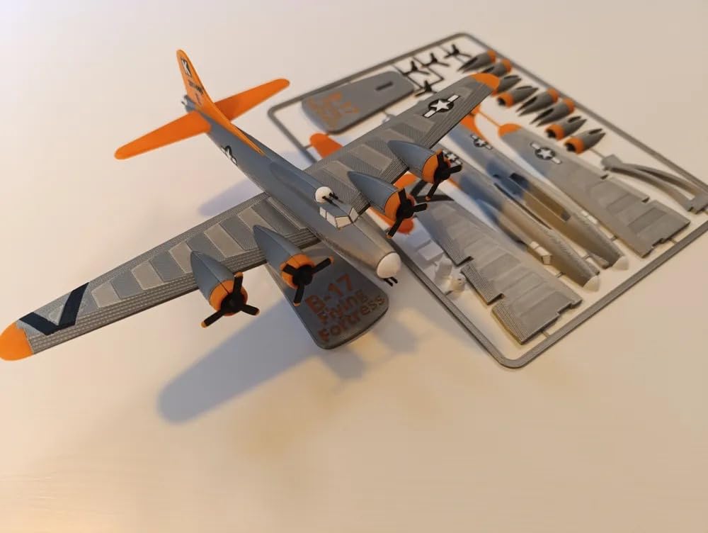 3D Printed Multi-Engine Vintage Bomber Aircraft Model Kit | Detailed DIY Assembly Airplane Toy for Kids & Collectors |Creative Aviation Display Model for Boys & Girls