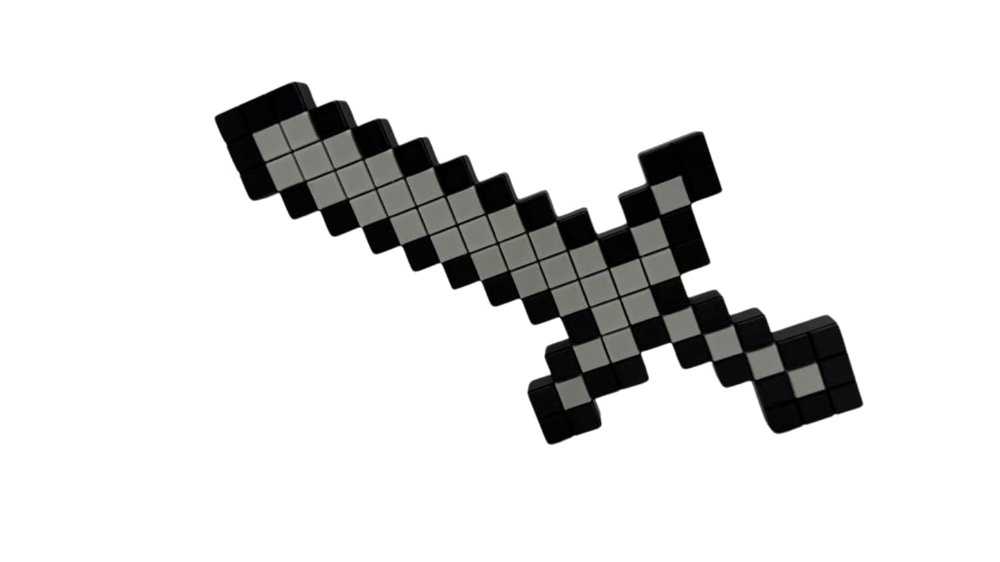 Pixel Sword Toy for Kids – 3D Pixelated Sword for Role Play & Costume Cosplay – Safe Lightweight Battle Toy for Boys & Girls – Gaming Style Sword Gift for Kids Ages 3+