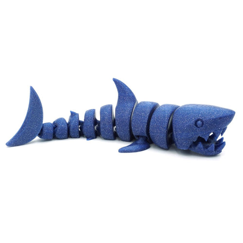 3D Printed Articulated Shark – Flexible Fidget Shark Figure for Kids & Adults | Stress Relief Desk Toy | Unique Ocean Animal Gift, Cool 3D Printed Toy for Fun & Decoration