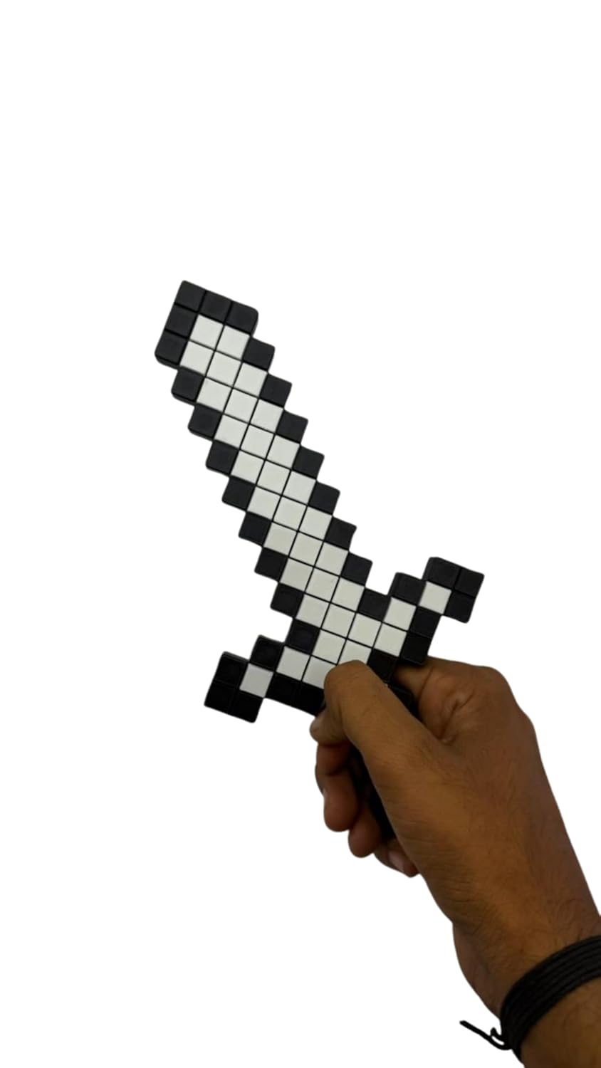 Pixel Sword Toy for Kids – 3D Pixelated Sword for Role Play & Costume Cosplay – Safe Lightweight Battle Toy for Boys & Girls – Gaming Style Sword Gift for Kids Ages 3+
