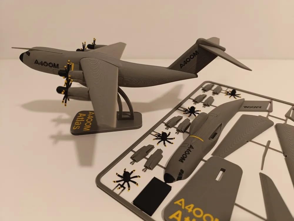 3D Printed Large Transport Aircraft Model Kit | Buildable DIY Airplane Toy with Detailed Parts | Kids Educational Assembly Plane | Creative Desktop Display Model for Boys & Girls