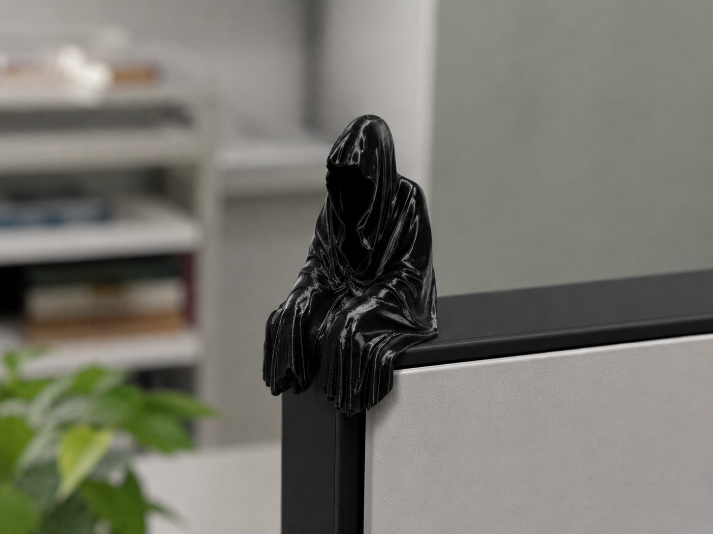 Faceless Shadow Wraith Figurine — Gothic Shelf Sitter Decor & Dark Art Collectible