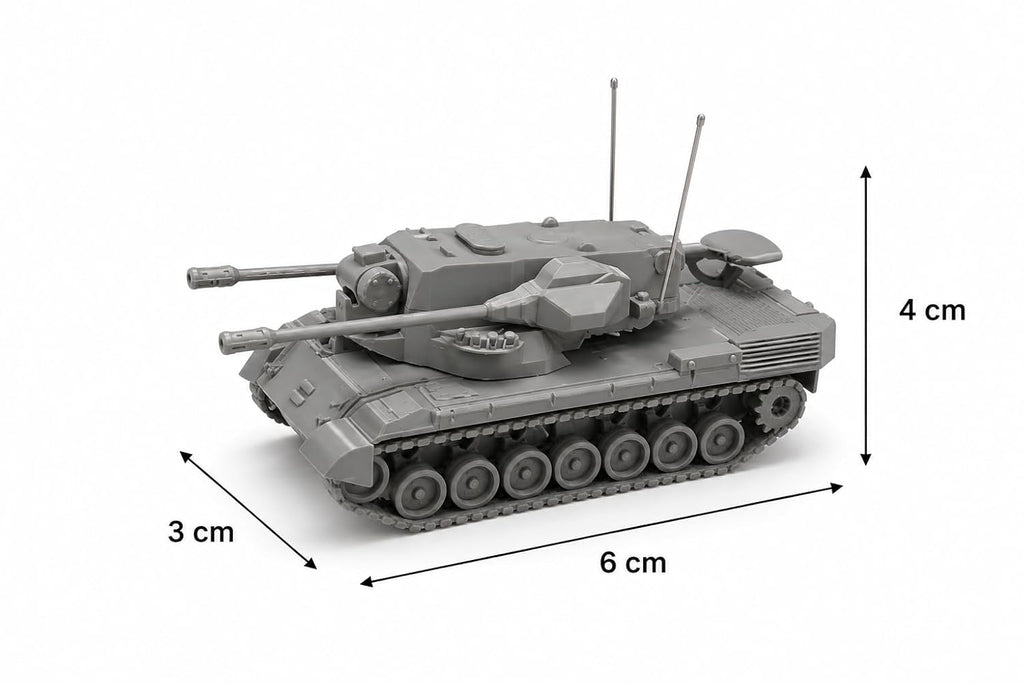 Flakpanzer Gepard Military Tank Model Kit, Plastic Assembly Parts, Scale Model, 3+ Years