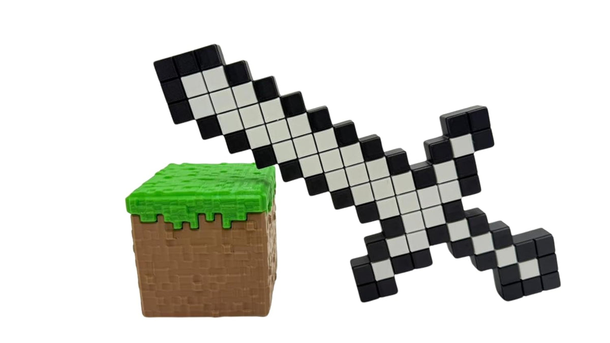 Pixel Sword Toy for Kids – 3D Pixelated Sword for Role Play & Costume Cosplay – Safe Lightweight Battle Toy for Boys & Girls – Gaming Style Sword Gift for Kids Ages 3+