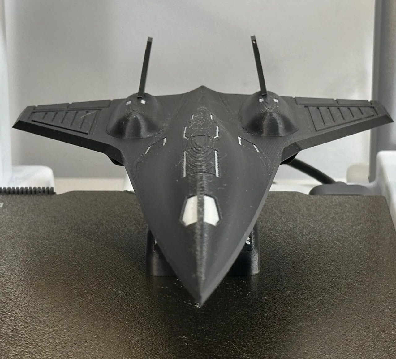 Dark Star SR-71 Scale Model Aircraft, 3D Printed Display Piece with Stand, Black