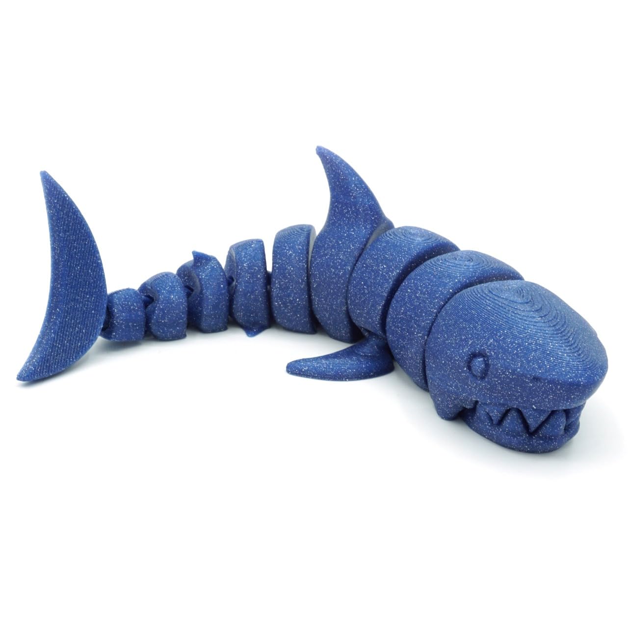 3D Printed Articulated Shark – Flexible Fidget Shark Figure for Kids & Adults | Stress Relief Desk Toy | Unique Ocean Animal Gift, Cool 3D Printed Toy for Fun & Decoration