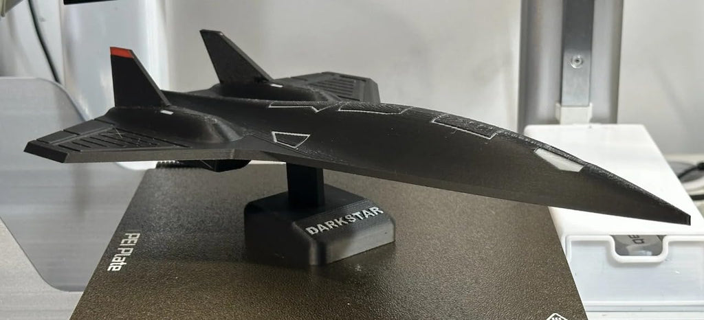 Dark Star SR-71 Scale Model Aircraft, 3D Printed Display Piece with Stand, Black