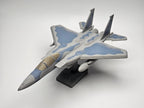 F-15 Eagle Fighter Jet Model Aircraft, Die-Cast Metal Display Stand, Grey, Military Collectible