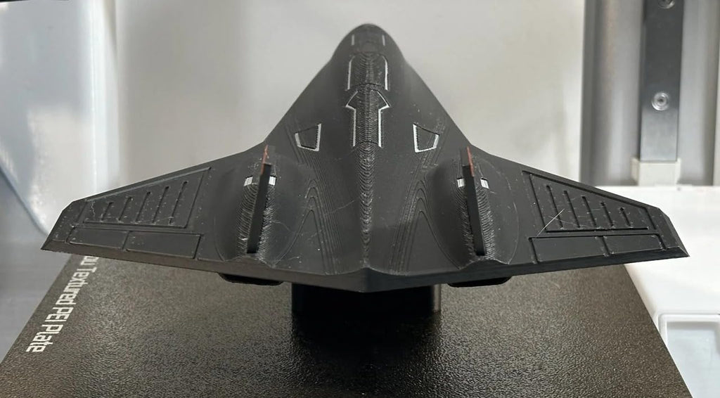 Dark Star SR-71 Scale Model Aircraft, 3D Printed Display Piece with Stand, Black