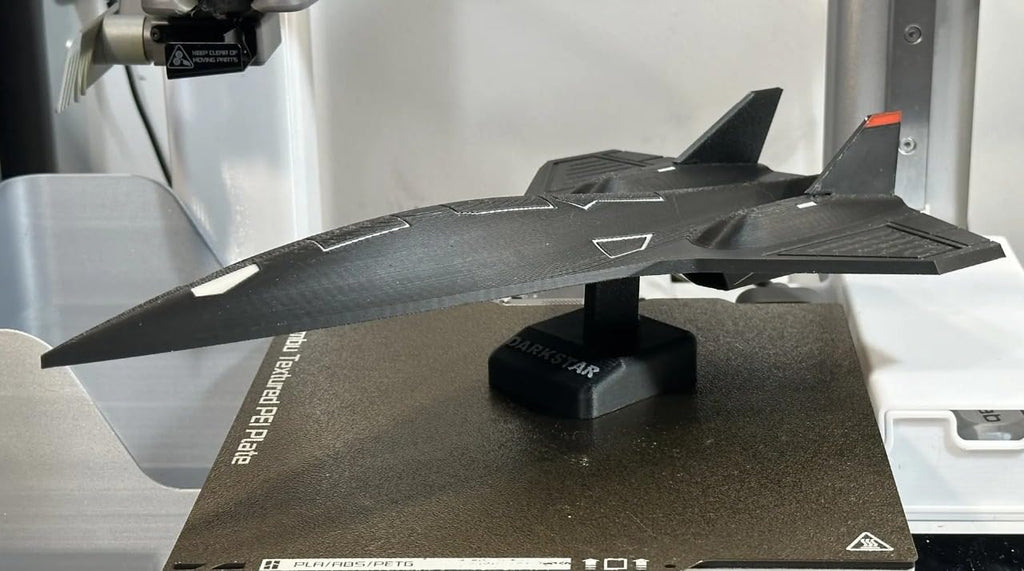 Dark Star SR-71 Scale Model Aircraft, 3D Printed Display Piece with Stand, Black