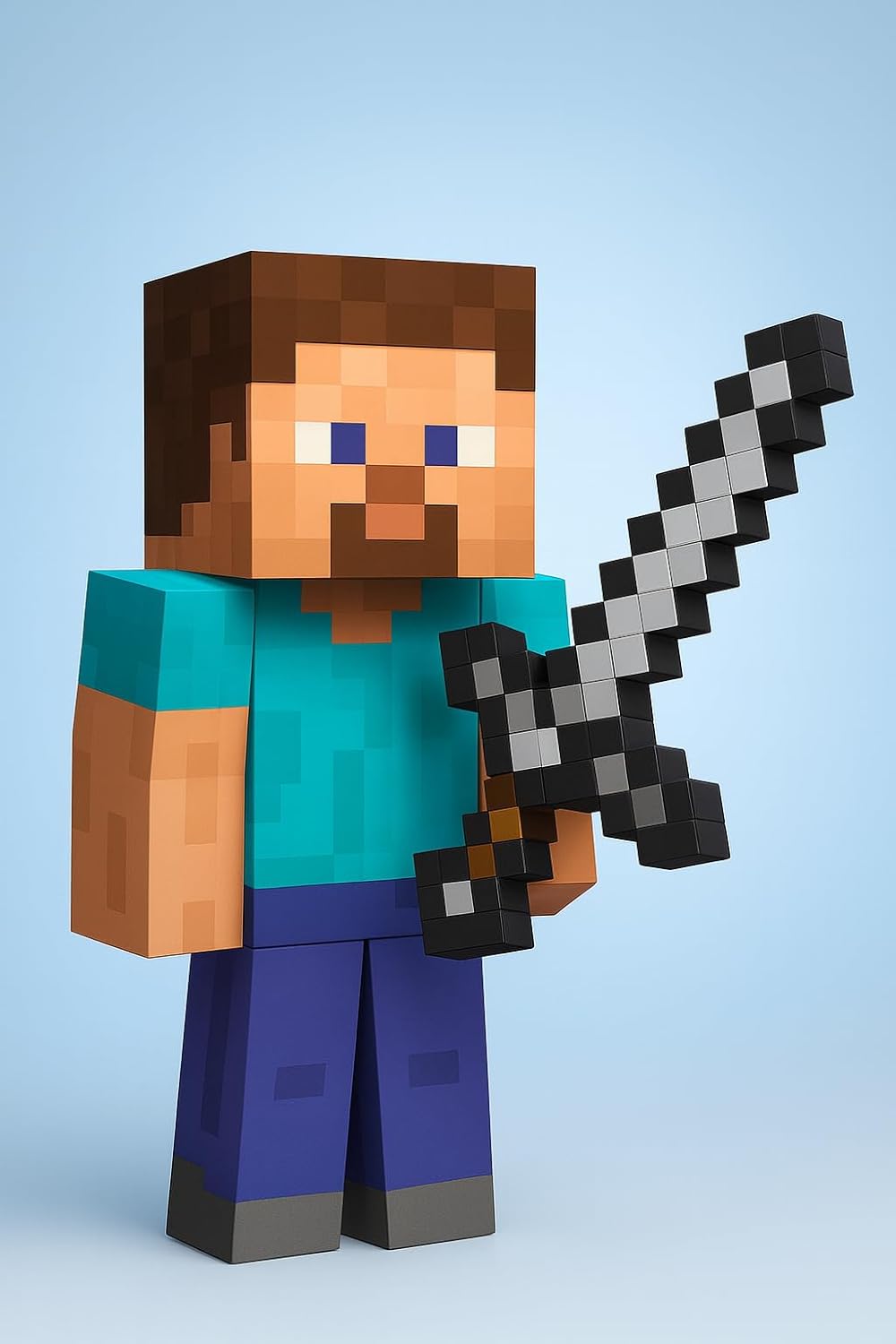 Pixel Sword Toy for Kids – 3D Pixelated Sword for Role Play & Costume Cosplay – Safe Lightweight Battle Toy for Boys & Girls – Gaming Style Sword Gift for Kids Ages 3+
