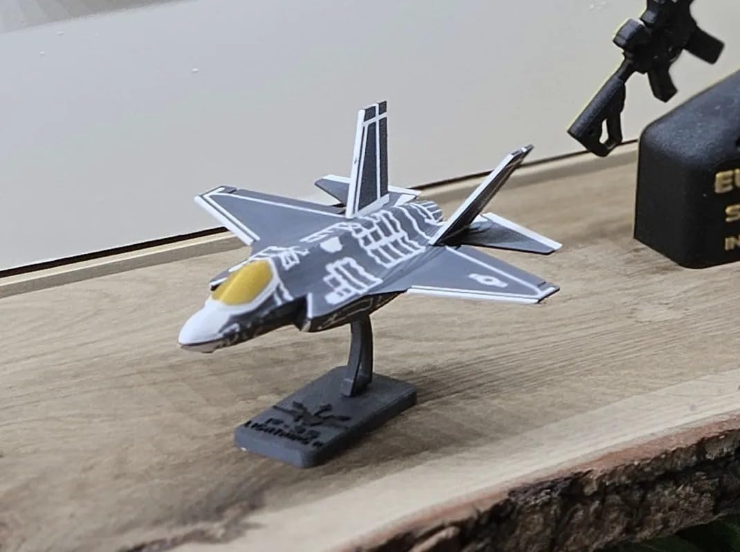 DIY Model Aircraft Kit, F-35 Fighter Jet Scale Model with Detachable Parts,Multicolor