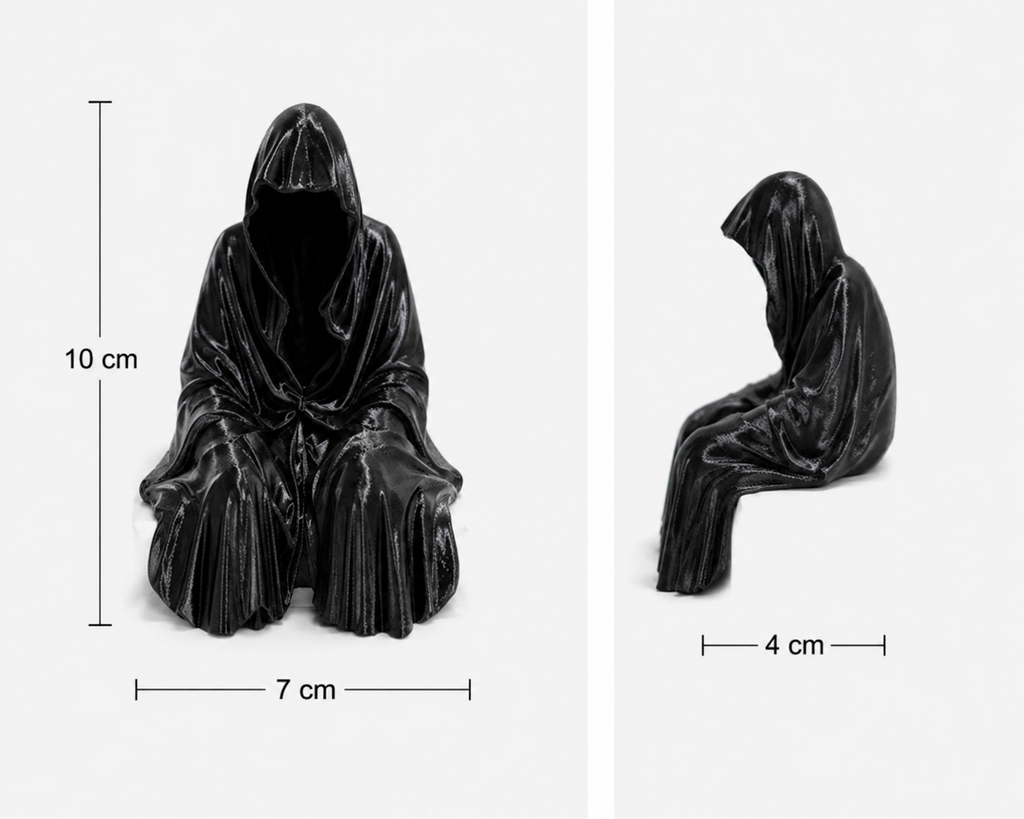 Faceless Shadow Wraith Figurine — Gothic Shelf Sitter Decor & Dark Art Collectible