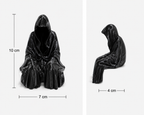 Faceless Shadow Wraith Figurine — Gothic Shelf Sitter Decor & Dark Art Collectible