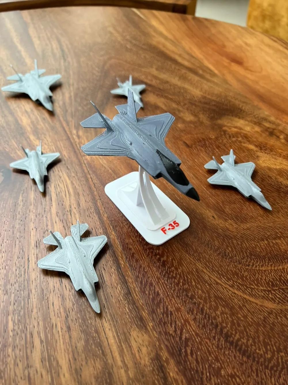 F35 Lightning Fighter 3D Printed Fighter Jet Model, Multicolor Scale Aircraft Replica, Desktop Display Piece,Figure Toy