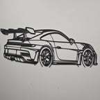 Beoals Sports Car 3D printed plastic Wall Art, Modern Racing Car Design, Black Plastic Wire Decor