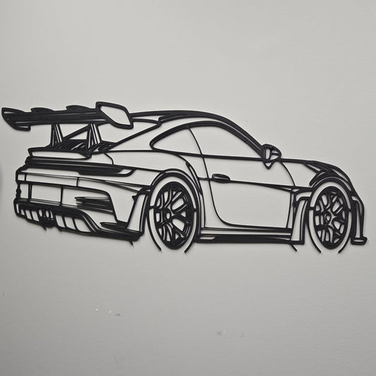 Beoals Sports Car 3D printed plastic Wall Art, Modern Racing Car Design, Black Plastic Wire Decor