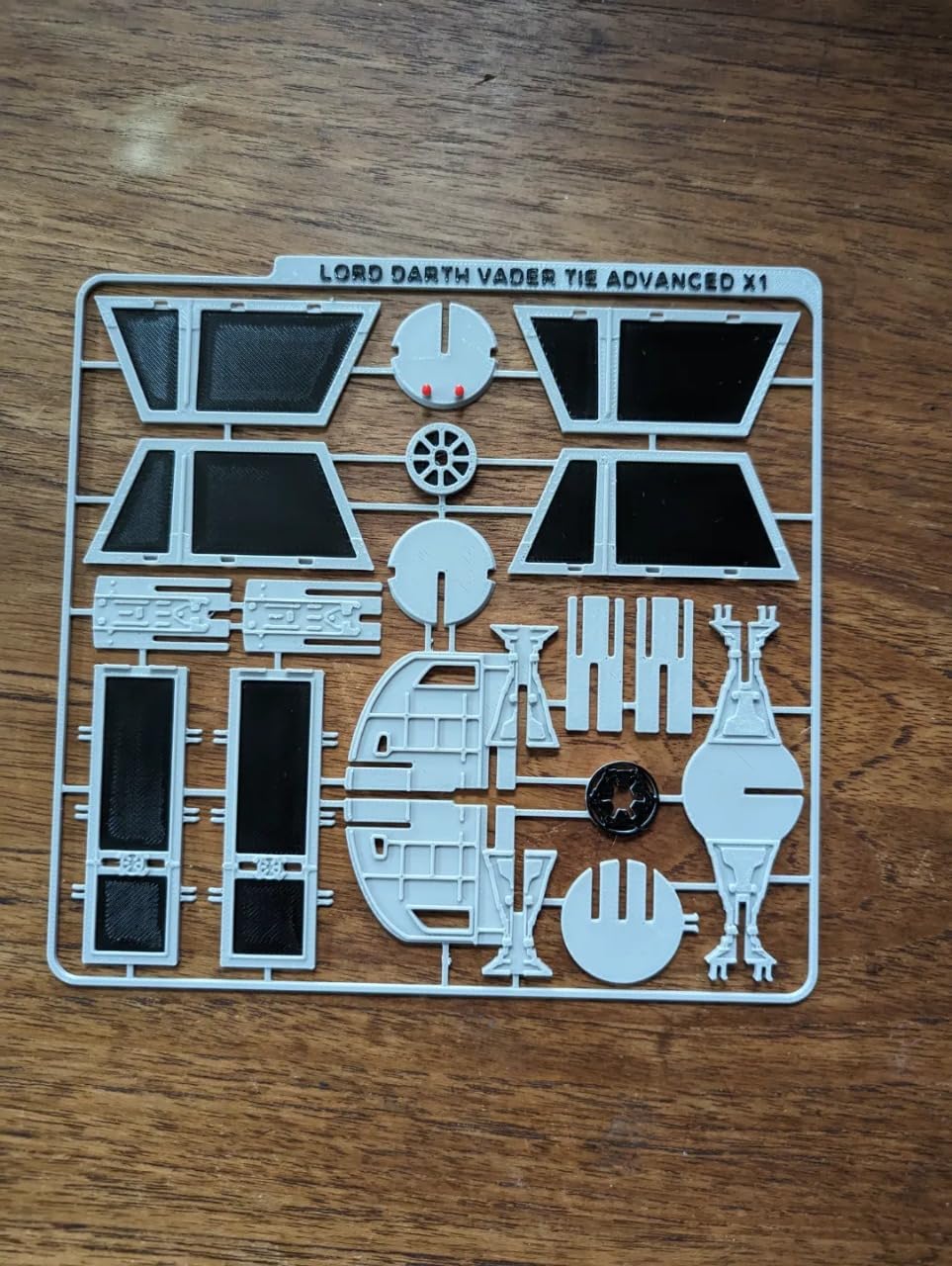 BHISRA FAB Lord Darth Vader TIE Advanced X1 Model Kit Parts, Plastic Assembly Frame