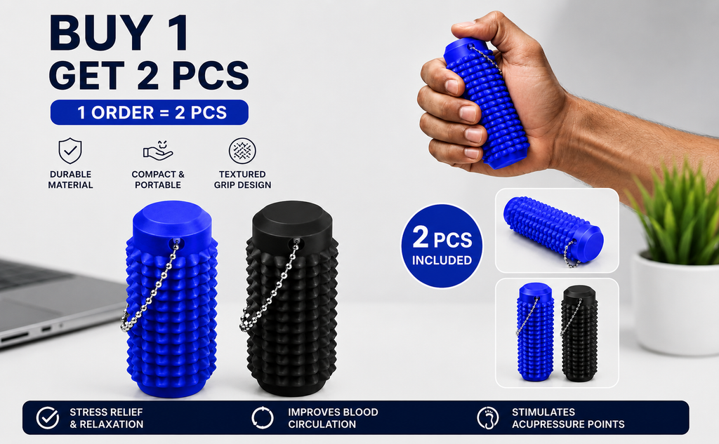 Acupressure Massage Roller — Portable Hand, Foot & Palm Stress Relief Tool (Pack of 2)